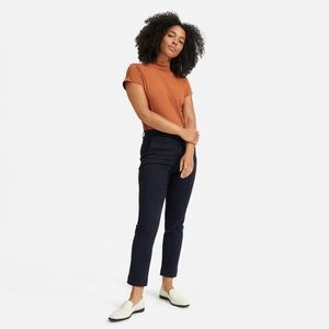 Everlane Cropped Slim Pants in Navy